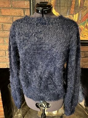 Copper Key super soft shaggy pullover top M L black